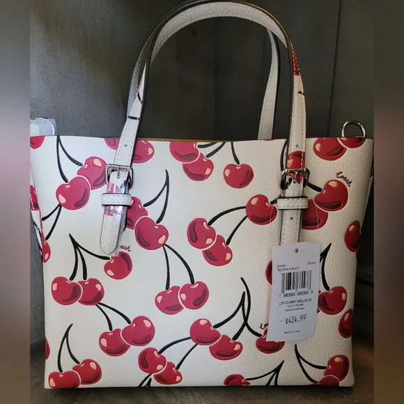 Coach NWT Mollie Tote/Crossbody With NWT Matching Heart Shaped Bag Charm - Picture 2 of 10